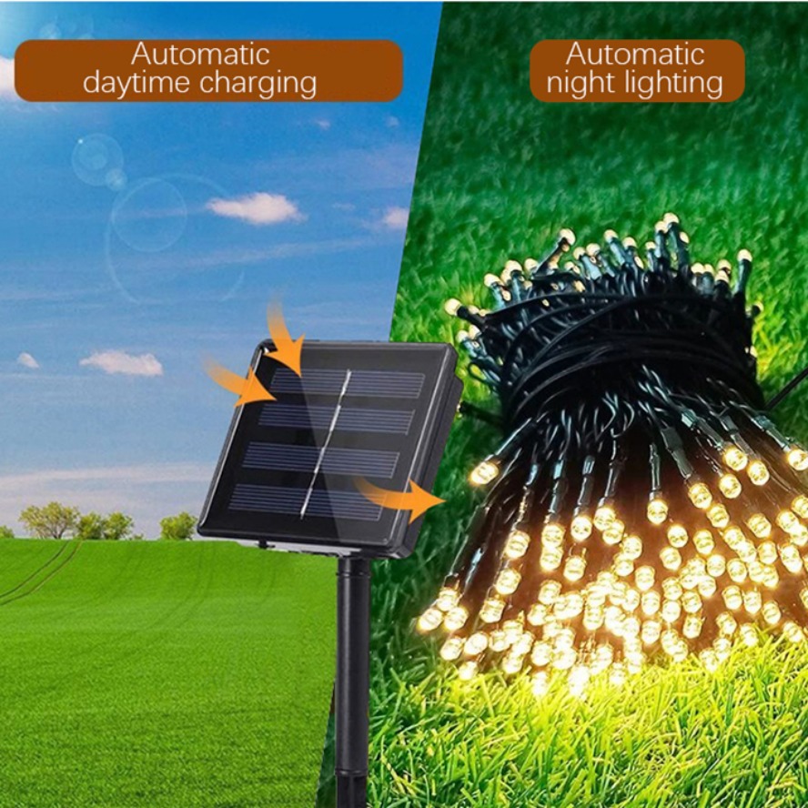 32 メートル 22 メートル 8 モード LED ソーラー - Outdoor Power For Christmas Lights のレビューと価格
